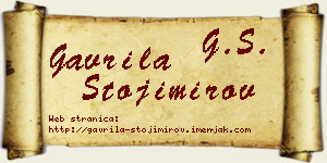Gavrila Stojimirov vizit kartica